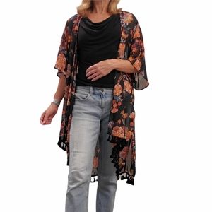 Alice Blue Aladin Floral Short Sleeved Kimono